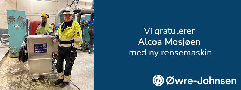 Alcoa Mosjøen kjøper vårt Svanemerkede rensemaskin-konsept